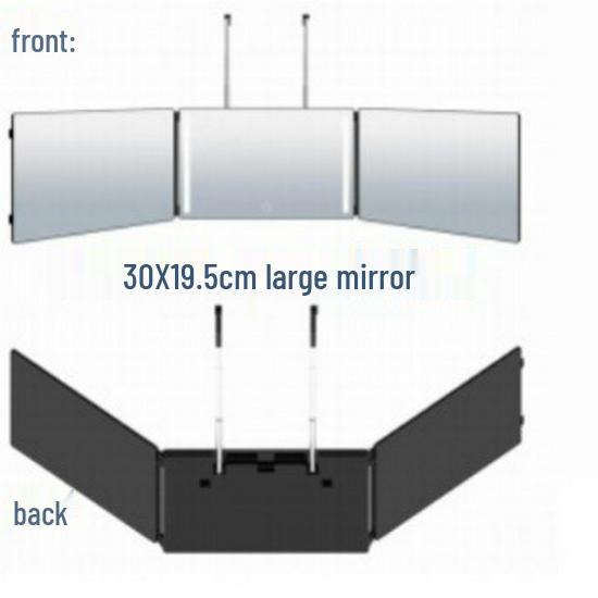 Three-Way Folding Telescopic Self-Haircut Mirror