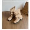 Fashion Inside Heightened Pile Boots Women's 2025 Autumn New Booties
