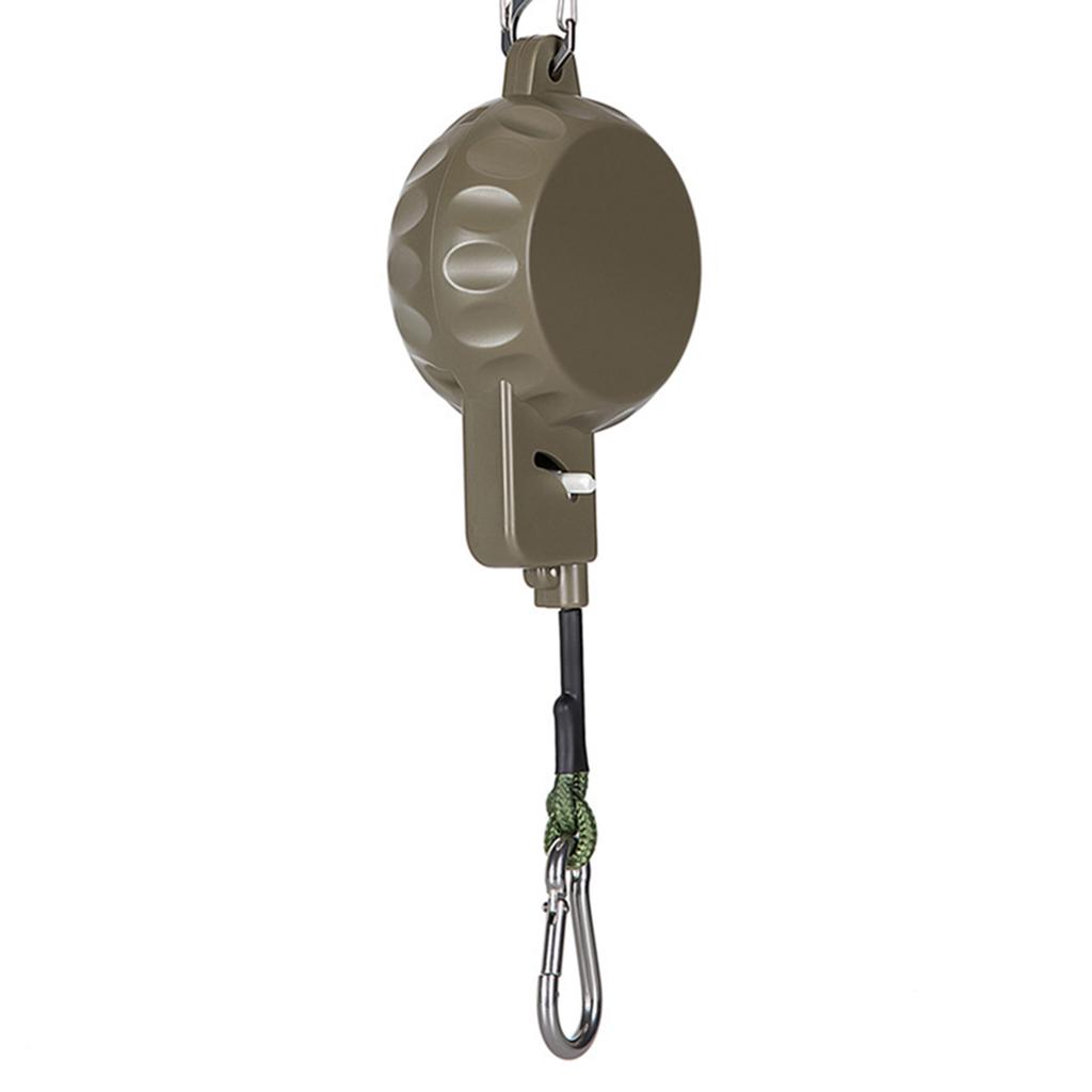 Corde à linge télescopique de 8 m pour extérieur, coupe-vent et réglable, de type boîte.