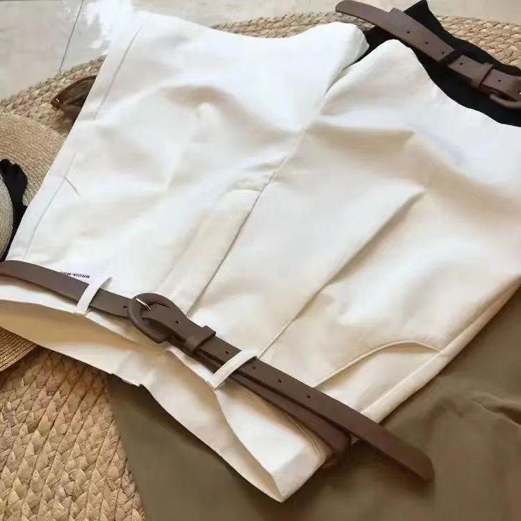 Chic Slimming Summer 2026 Wide-Leg Capris: High-Waisted Korean Style for Women S (70-90 lbs)