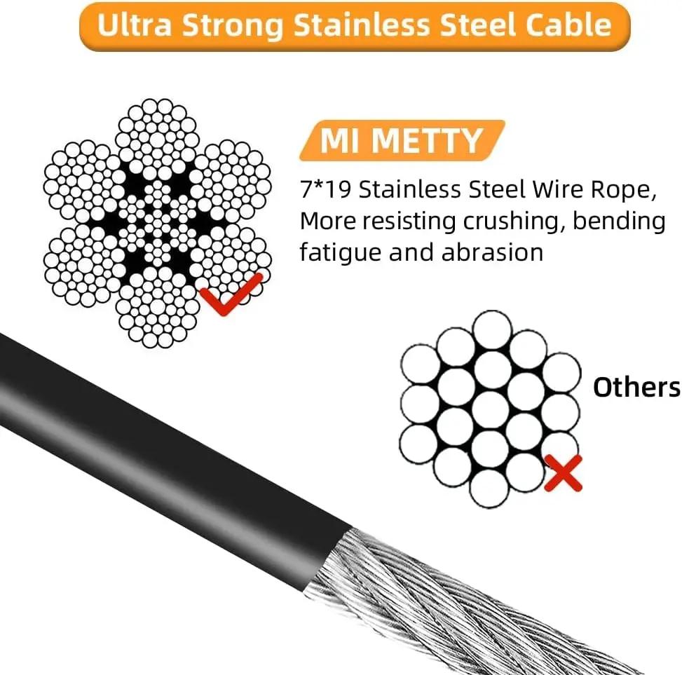 Lesă pentru câine Cablu de legare Cablu pentru câine rezistent la mestecat Cablu glisant pentru câine cu arc durabil rezistent la rugină Lesă de antrenament reflectorizantă