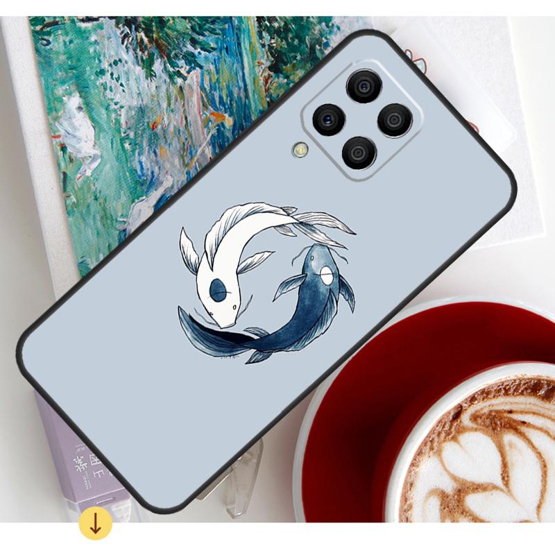 Koi Fish Yin Yang Case For Samsung Galaxy M15 M21 M31 M55 M56 M36 M16 M06 M13 M33 M53 M12 M32 M52 M14 M34 M54