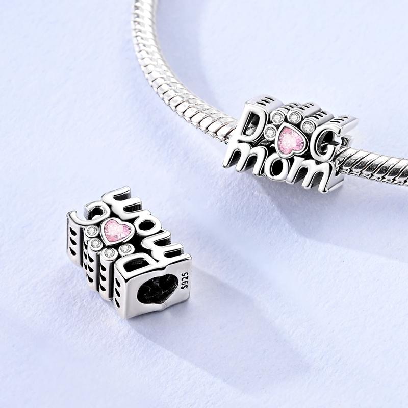 Copper Chameleon Charms Bead Zirconium Golden Love Mom Gift Cute Pets Pendants Fit Original Bracelet Diy Jewelry