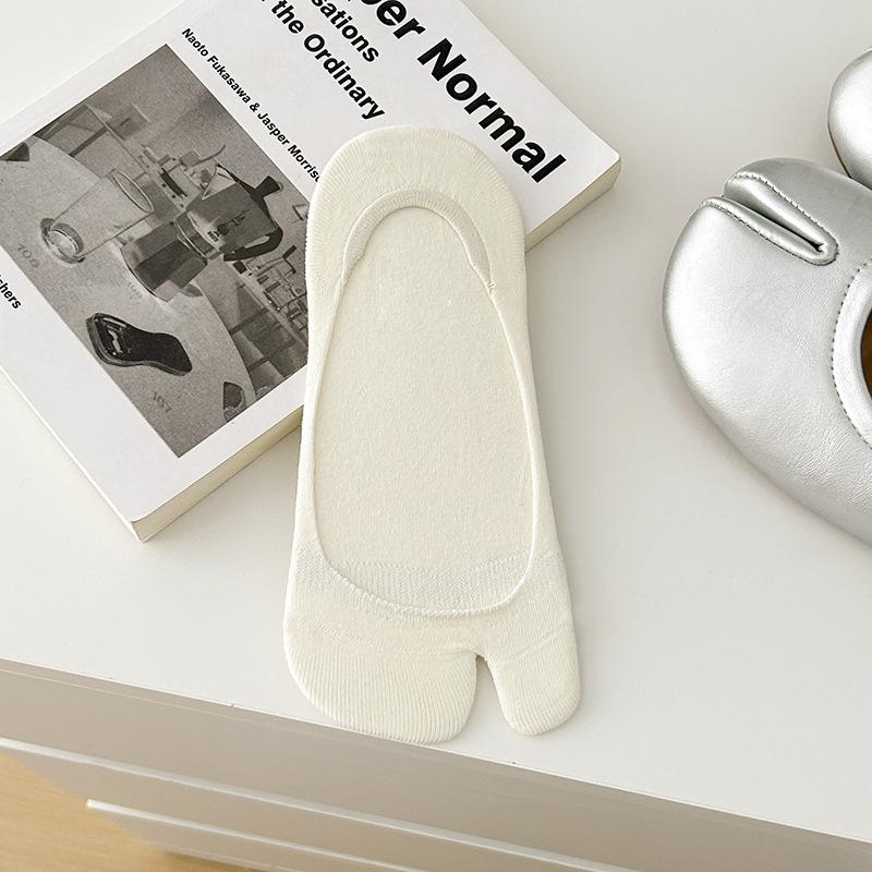 Zweifinger-Baumwollsocken im japanischen Stil, Unisex-Clogsocken, Zehentrennersocken aus Polyester, Kimono-Flip-Flop-Sandalen, geteilte Zehensocken