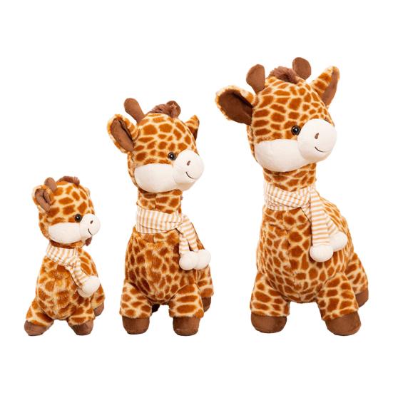 Scarf Giraffe Plush Toy Soft Stuffed Animal with Knitted Scarf Cuddle Buddy for Kids Nursery Decor And Gift for Baby Shower Birthday
