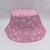 Skull trendy versatile sunshade sun hat summer double-sided pot hat printed bucket hat women