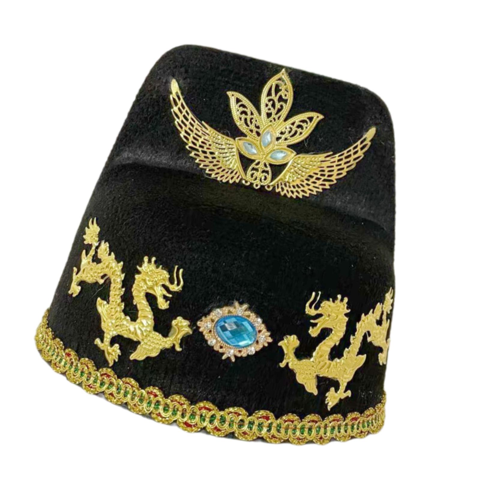 

Chinese Ancient Traditional Hat for Daily Wear and Dance Performances Wuxia Hat for Children Costume Parties S чёрный