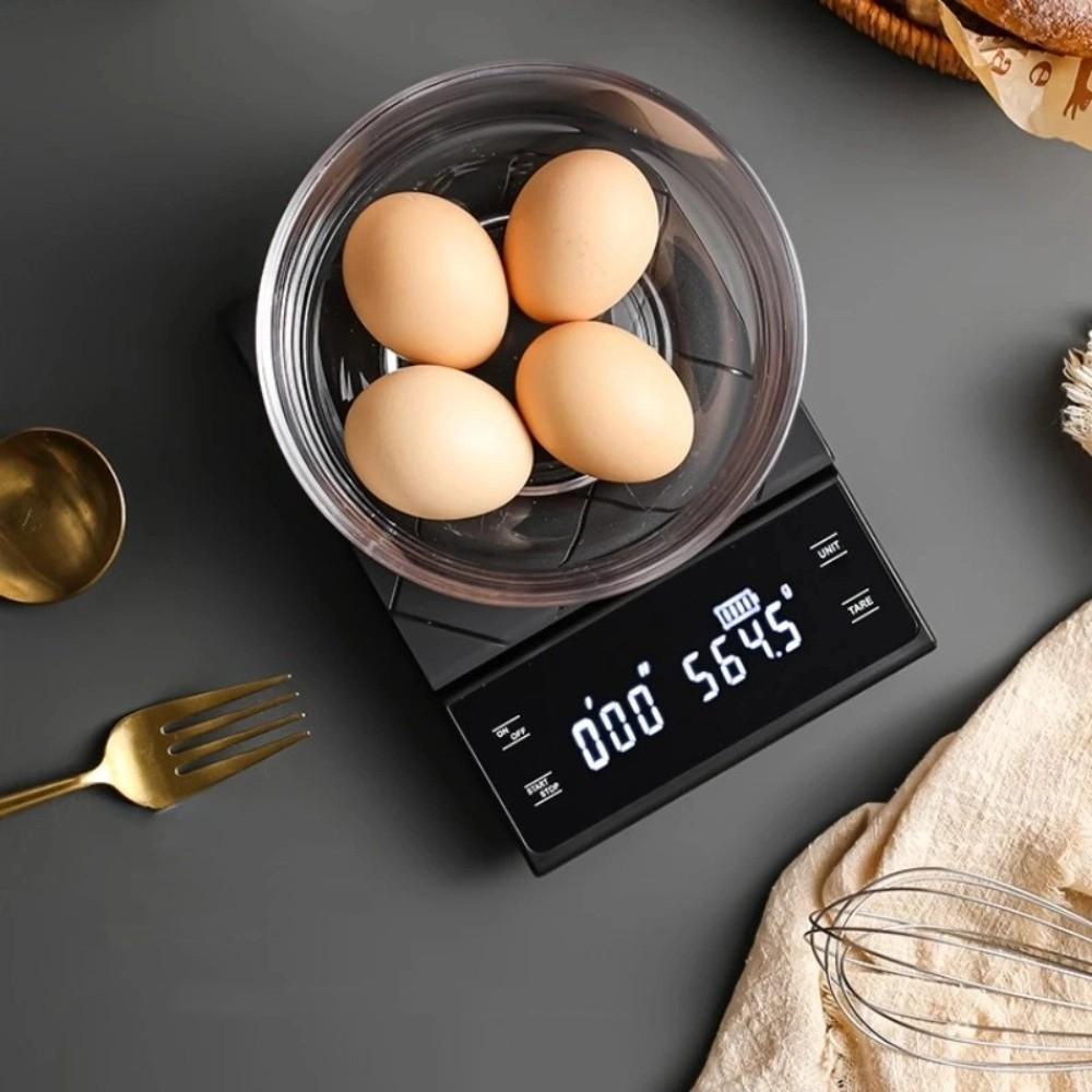 LED Screen Digital Coffee Scale Portable Non-slip Electronic Scale with Timer USB Charging Kitchen Food Scale Hand Drip