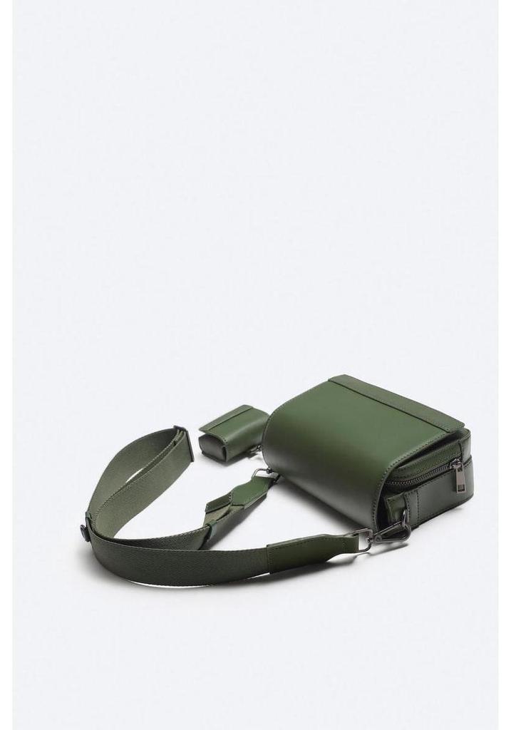 Borsa a tracolla/spalla da uomo trendy 2-in-1 con patta, collezione Primavera/Estate 2025: Design Quadrato Piccolo, Casual e Versatile