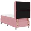 Box Spring Bed with Mattress and Headboard Pink 80 X 200 Cm Velvet
