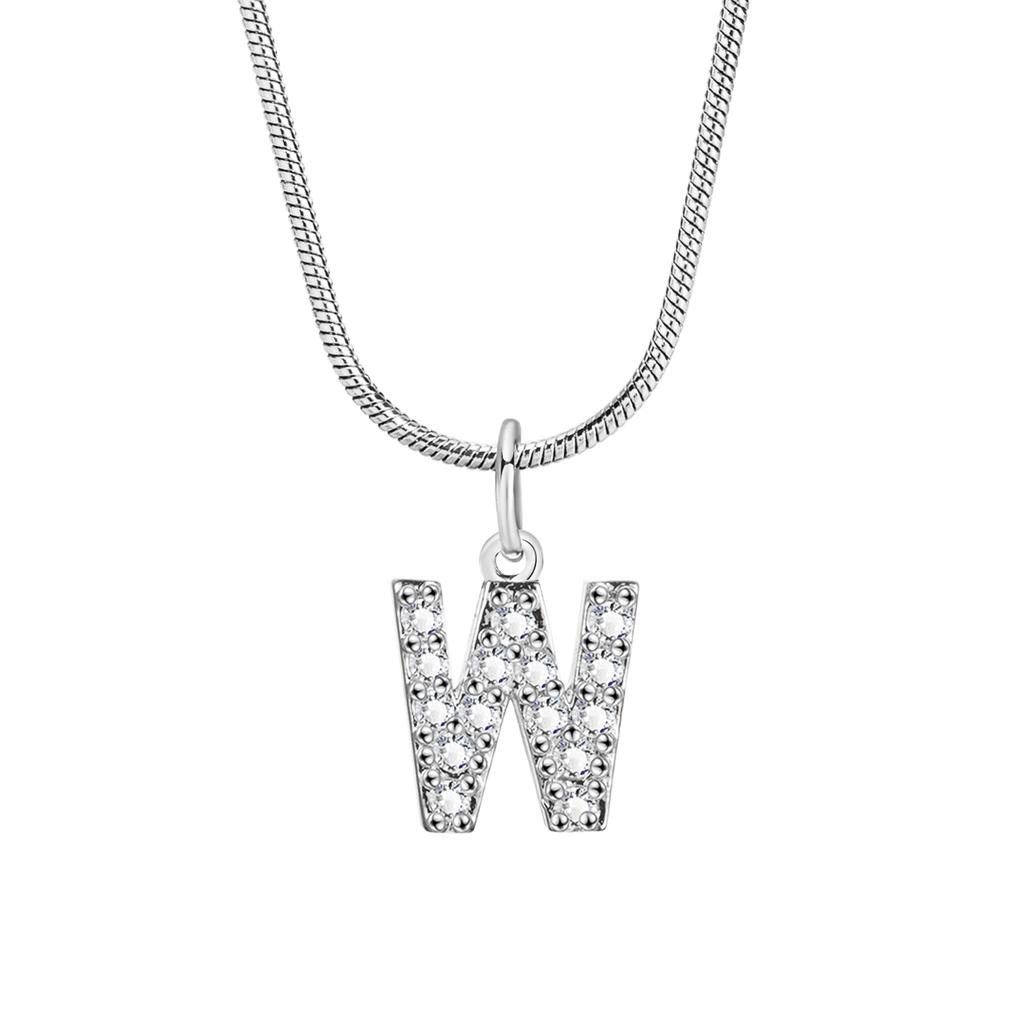 Vnox A-Z Women Initial Necklaces, 26 Letters Alphabet Pendant with Snake Chain, Elegant Dainty Holiday Jewelry Collar