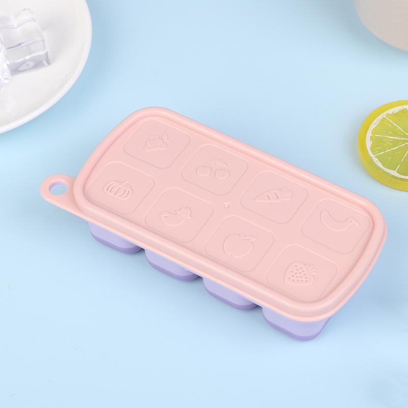 

8 сеток, силиконовая форма для льда с крышкой, сделай сам, 3D-форма для льда, сока, напитков, виски, коктейлей, декора кухни розовый