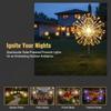 Solar Powered Colorful Firework Led Lights, Waterproof 8 Light Modes For Patio Yard Garden Decorations