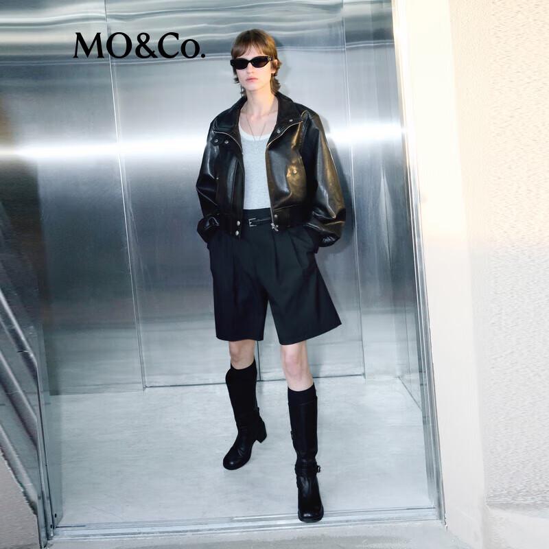 

MO&Co. Женская укороченная куртка-авиатор из искусственной кожи S 160