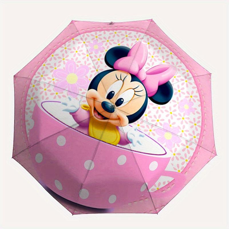 

1pc Minnie Automatic Folding Umbrella, 8-Rib Portable & Foldable Design, Highqualityy0722129