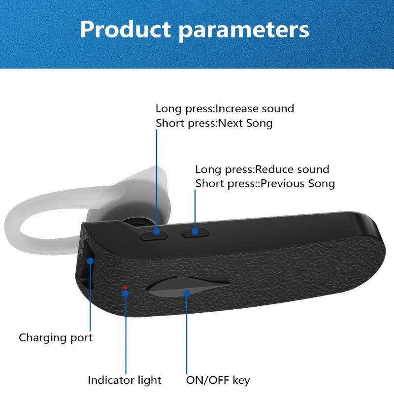 HL22 Single Ear Wireless Earbud BLE5.1 Bluetooth-compatible Headsets Ear Hook Sports Earphone for Cycling Business
