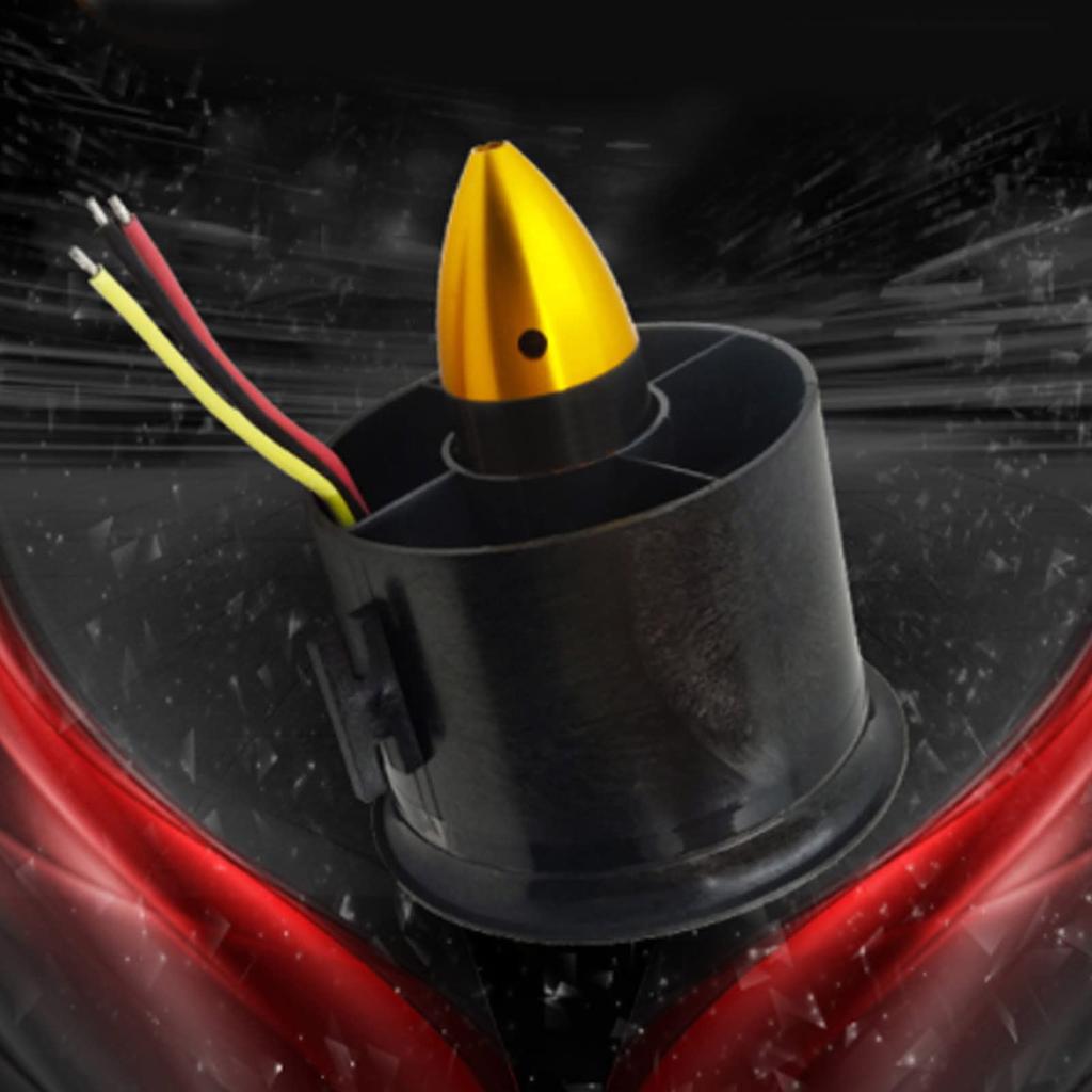QX-Motor 70mm Efficient 6-Blade Ducted Fan with QF2822-3000KV Brushless Motor for RC Airplanes, Black Aluminum Alloy + Plastic Set for RC Hobbies