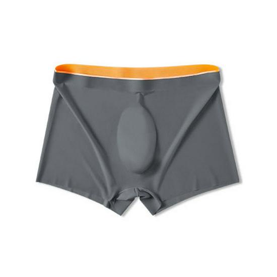 Мужские летние ультратонкие бесшовные боксеры-брифы больших размеров из ледяного шелка XXL