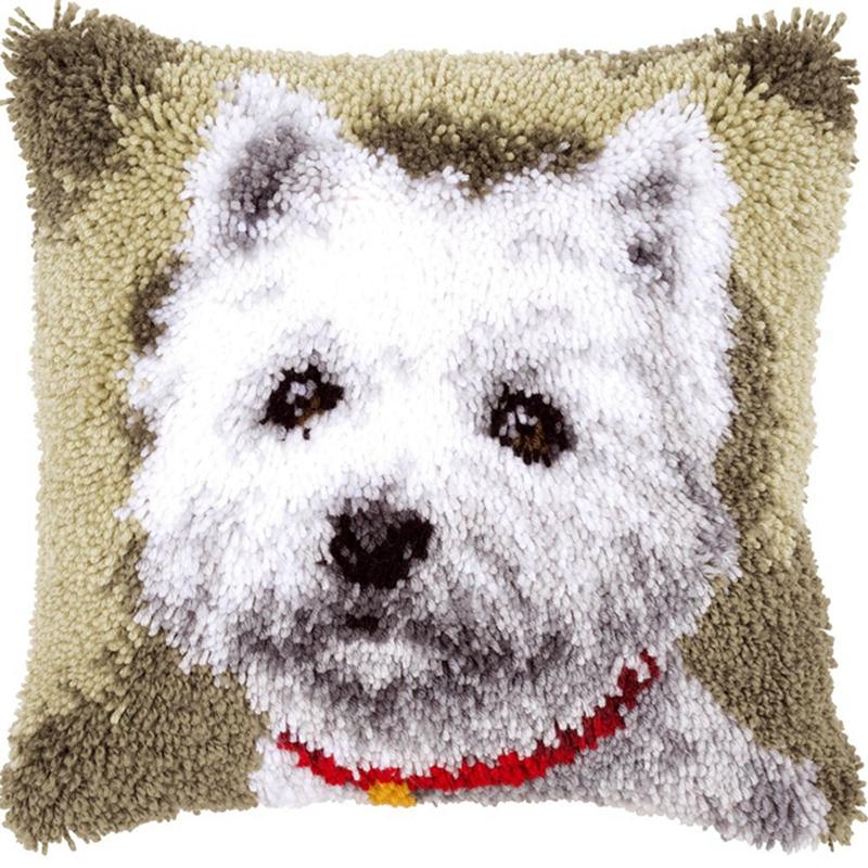 Animal Series Latch Hook Pillow Hooks Hand Knitted Embroidery Carpet Pillow Unfinished Embroidery Latch Hook Kits Smyrna Package