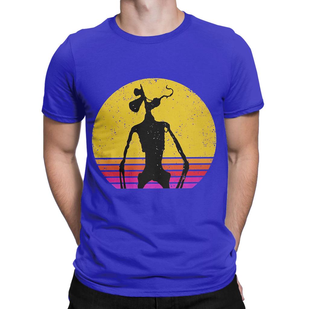Costume Siren Head Per Bambini Ragazzi Vintage Tramonto Divertente Maglietta 100% Cotone Siren Head T-shirt Top Per Unisex
