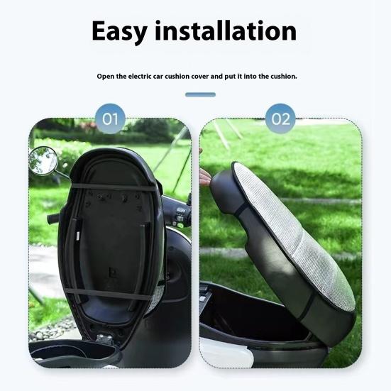 Universal Motorcycle Seat Cushion Sun Protection Aluminum Foil Sunshield Waterproof Heatproof Summer