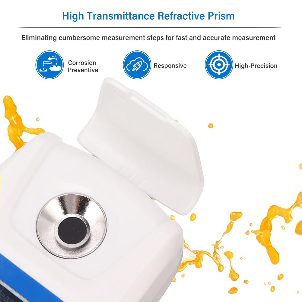 High Precision 0 55percent  Digital Brix Refractometer Brix Meter Automatic Temperature Compensation Refractive Index