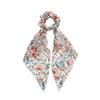 Summer Silk Scarf with Floral Pattern, Small and Fresh Hair Band, Big Hair Ring, Women's Hair Tie, Butterfly Knot, Flowing Ribbon
