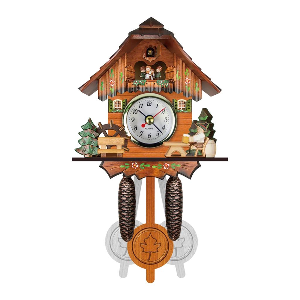Traditional Black Forest Chalet Clock Charming Home Décor Imitation Wood Style Cuckoo Clock CM003