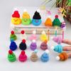 Mini Christmas Hat Mini Scarf Red Green Christmas Color Hanging Finger Hat Lollipop Bottle DIY Christmas Party Decoration