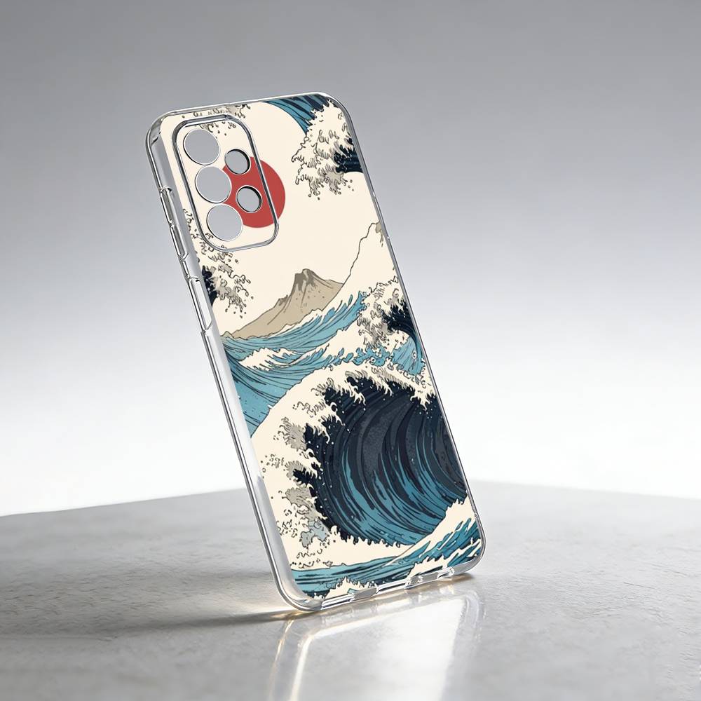 Kanagawa Great Wave-e Phone Case For Samsung S25,S24,S21,S22,S23,S30,Ultra,S20,Plus,Fe Transparent Cover