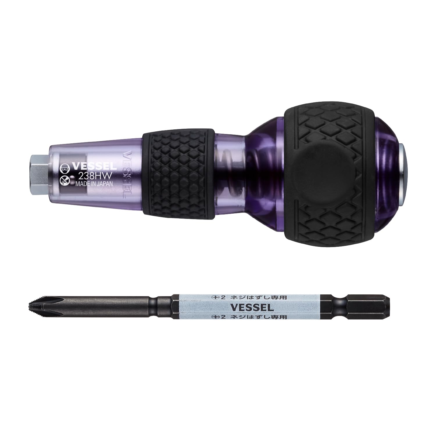 

VESSEL Hazucell Ball Grip Impactor Galaxy Limited Edition Purple Hazucell Bit (Includes +2x100) 238HW-2GPU фіолетовий