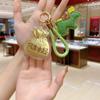 Solid Gold 999 Lucky Bag Pendant Keychain - Good Luck Charm Gift