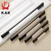 KAK Black Cabinet Handles Solid Aluminum Alloy American Style Kitchen Cupboard Pulls Drawer Knobs Furniture Handle Hardware