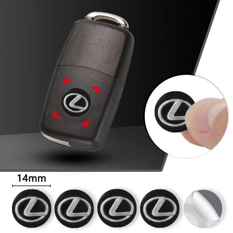5/10PCS/lot 14mm Car Key Shell Square Emblem Symbol Sticker For Lexus Fsport GX470 RX330 IS250 LX570 LX600 Ct200h RX350 IS300h AEV1