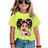Colorful Child T-Shirt Summer Short Sleeve T-Shirts for Girls Tops Fashion Little Girl Clothes Casual O-Neck Boy Child Tee Shirt