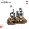 Stainless Steel & Glass Cocktail Shaker Set - Bartender Tools