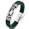 Unisex Infinity Word 8 Leather Bracelet With Stainless Steel Beads Fashion Jewelry for Mens-for Party Wedding or Gift