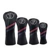 Golf Head Cover Utility Fairway Wood Driver Golf Cover UT Cover Waterproof Single Item 4 Piece Set Plain Dark (Black 4 Piece Set)