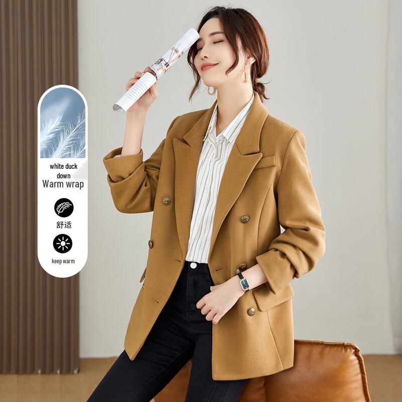 

TERRE BLEUE Women s Mid-Length Down Blazer Jacket L