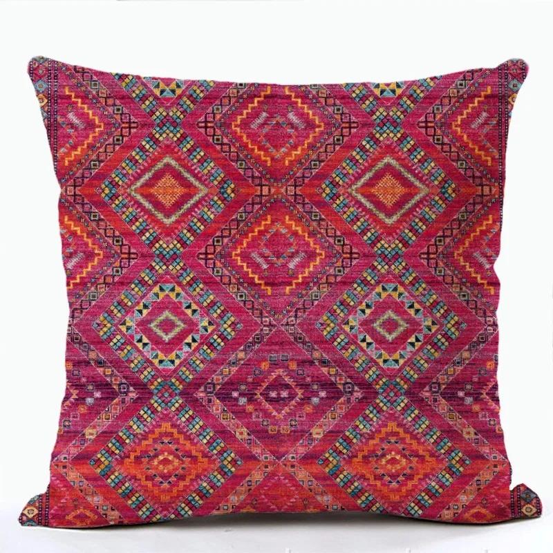 Geometric Home Decor Moroccan Ethnic Bohemian Cushion Cover Office Sofa Pillow Cover Outdoor Camping Hug Pillow Cover