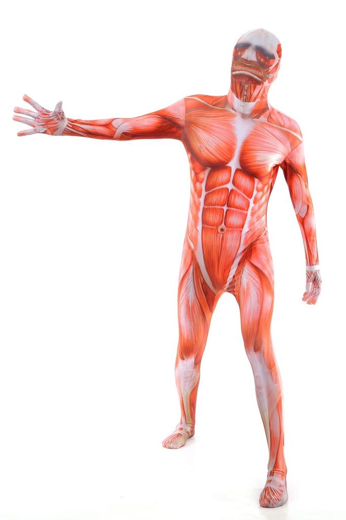 Attack on Titan Colossal Titan Full Body Zentai Cosplay Skin Tights Halloween Costume [kitamurasyokai] Costume, (L)