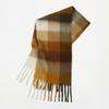 High-end color matching mohair scarf women's autumn and winter warmth thickened versatile plaid tassel
