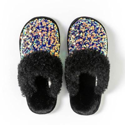 Pälsklädda platta damskor 2024 Höst Nya Allmatch Damstövlar Rund tå Kristall Casual Dam Snöstövlar Zapatos