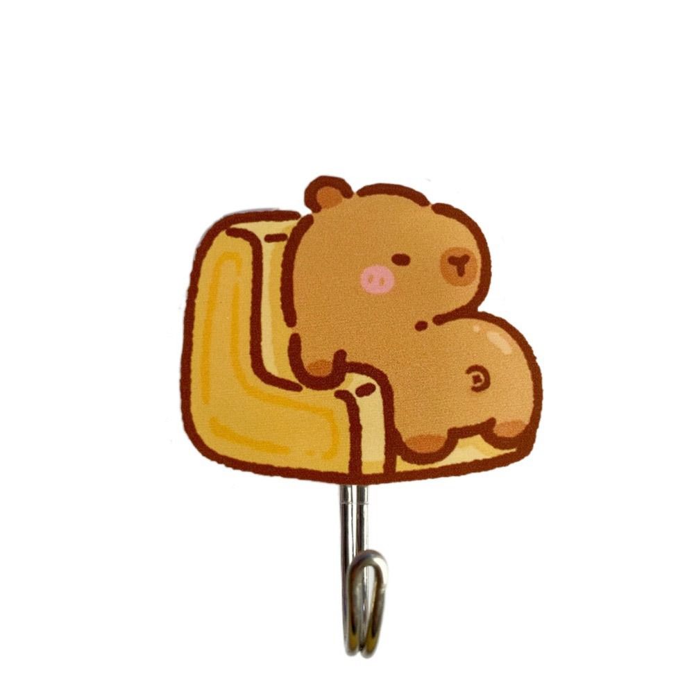 

Acrylic Cartoon Animal Hook Self Adhesive Wall Hook Cute Capybara Hooks Kitchen style D