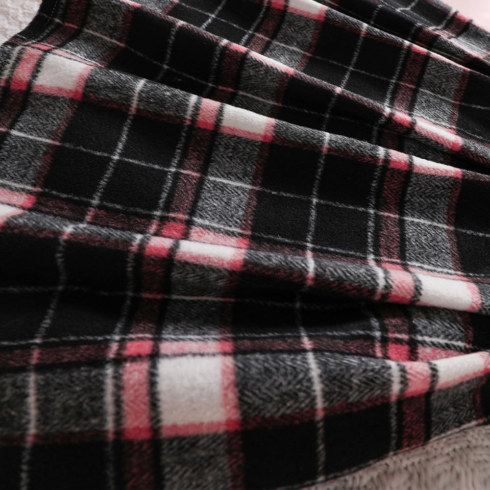 New Girls Autumn and Winter Fake Two-piece Sweatshirt Plaid Skirt Suit