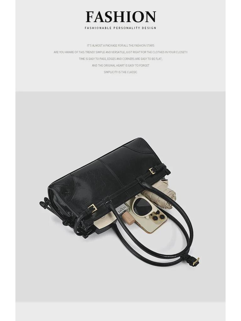 2024 Retro European & American Women's Baguette Shoulder Bag - Large Capacity, Autumn/Winter Collection