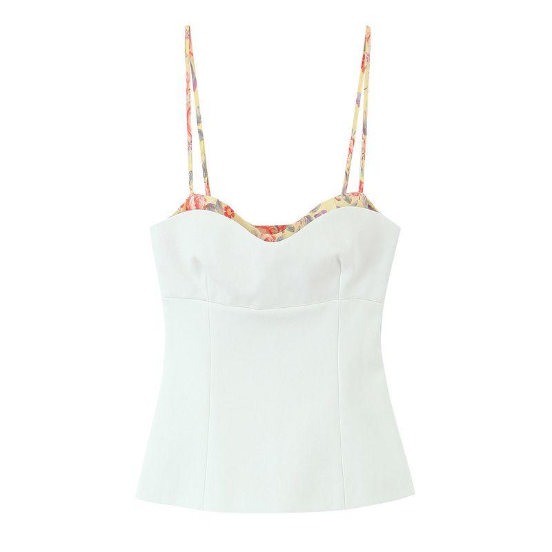 Kaslead New Arrival Women's Clothing Fashion Style All-Matching Printed Patchwork Stretch Tops 4661037