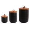 Brushed Ceramic Sealed Storage Jar Set