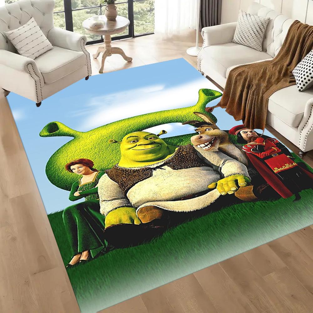 Shrek's Epic Adventures Square Rugs Are a Great Choice for Living Rooms, Bedrooms, Home Décor, and As Gifts.