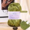100g/roll 25mm Chunky Soft Satin Yarn Iridescent Metallic Sparkle Thread DIY Crochet Bag Knitting High-Gloss Yarn Craft